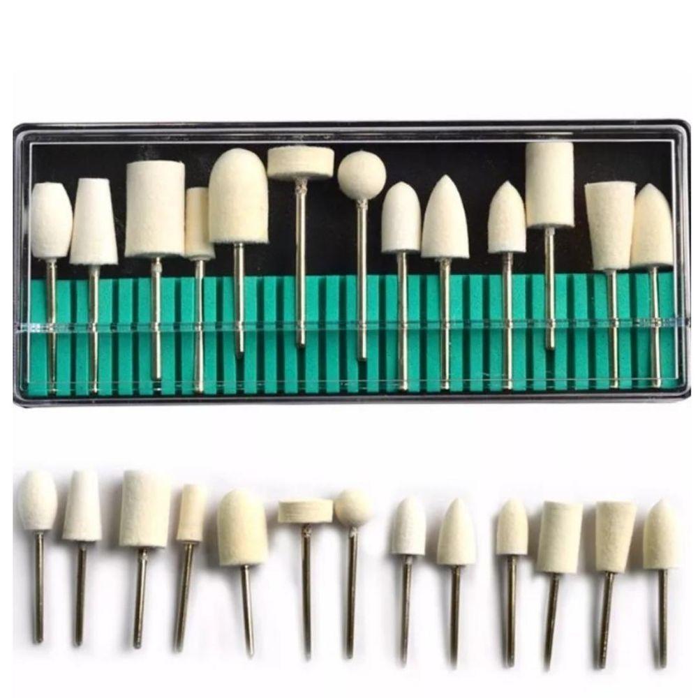 Kit 12 Brocas Profissionais Lixas Lixadeiras Elétrica Unhas - 1