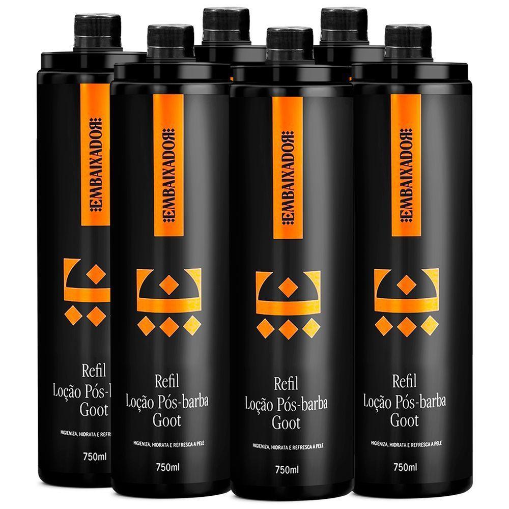 Kit 06 Loção Pós Barba Goot Embaixador 750Ml - 1