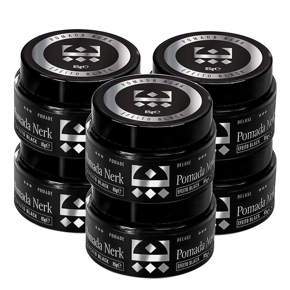 Kit 6 Pomada Modeladora Nerk Efeito Black Embaixador 85G - 1