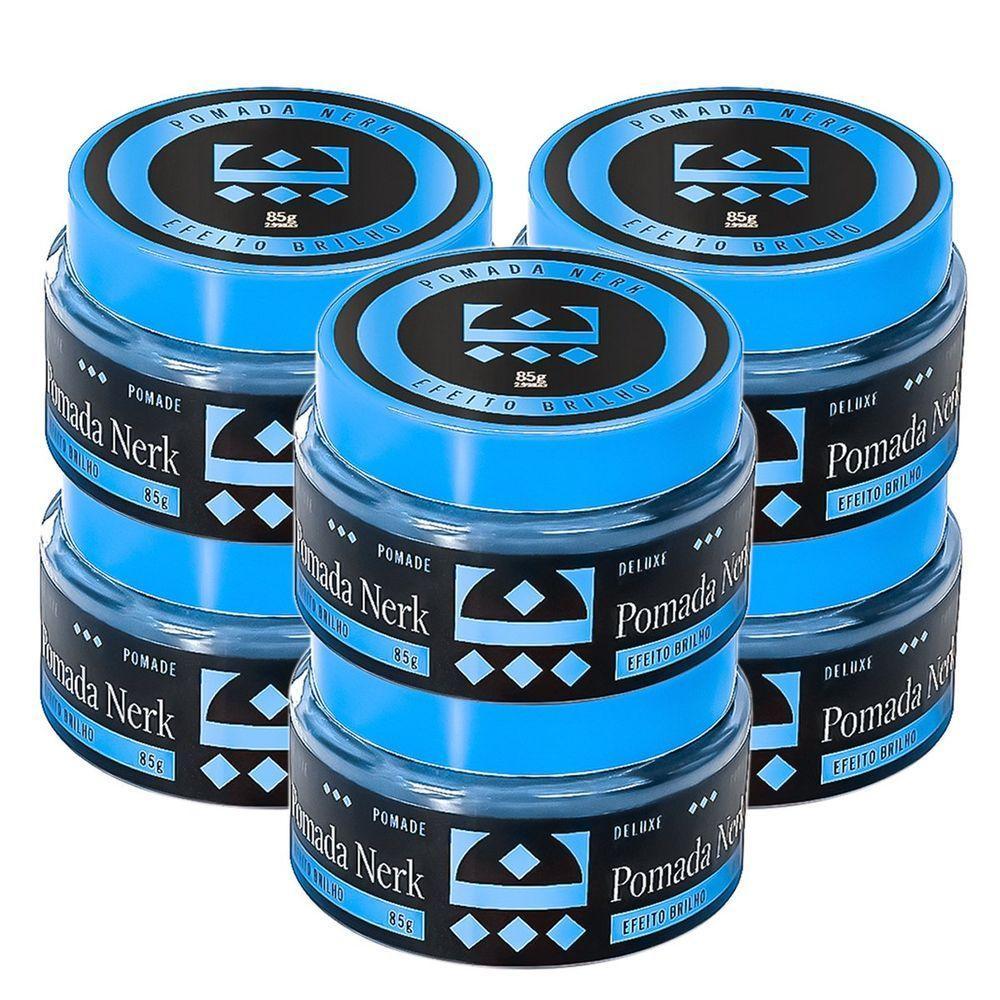 Kit 6 Pomada Modeladora Nerk Efeito Brilho Embaixador 85G - 1
