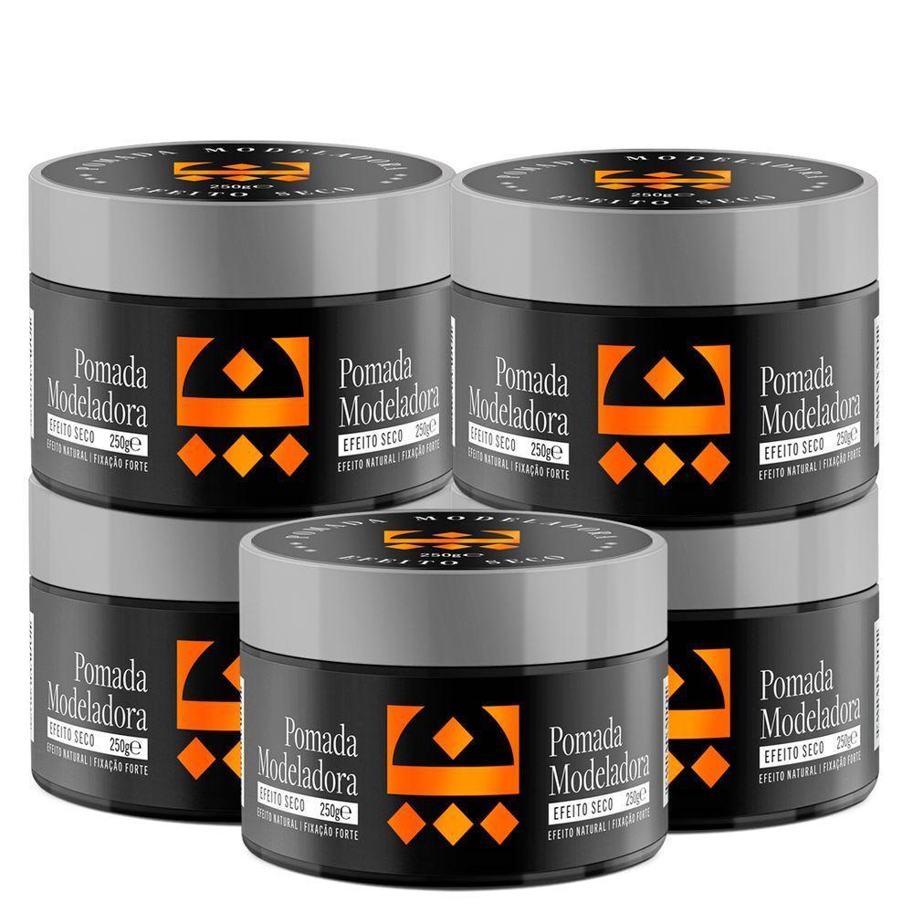 Kit 5 Pomada Para Cabelo Efeito Seco Embaixador 250G - 1