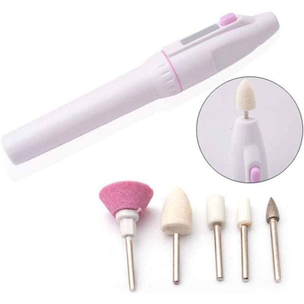 Lixa Elétrica Para Unhas - Multiuso Com 5 Acessórios A Pilha - 1