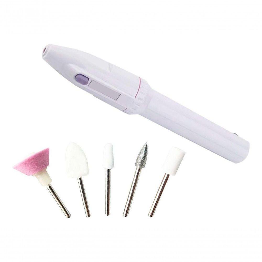 Lixa De Unha Automática Portátil Com 5 Adaptadores .Pilhas - 1