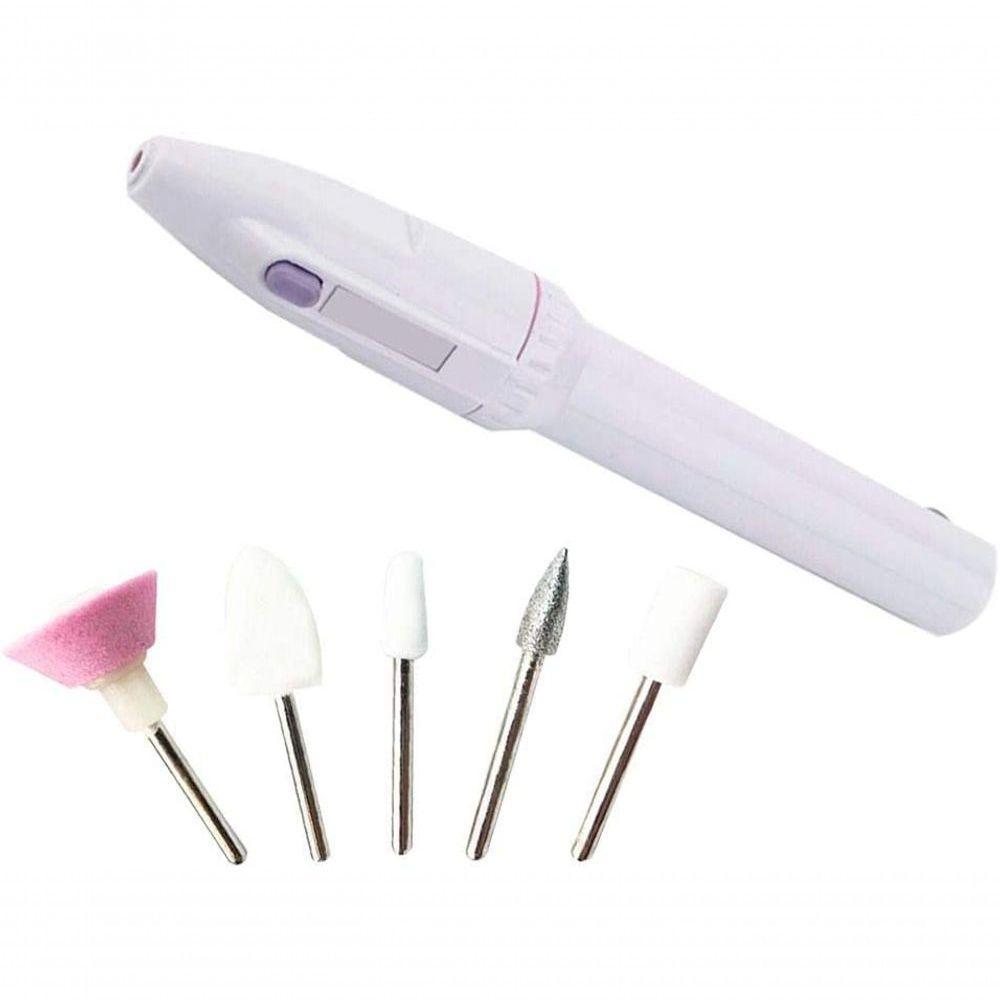Lixa De Unha Automática Portátil Com 5 Adaptadores A Pilhas - 1