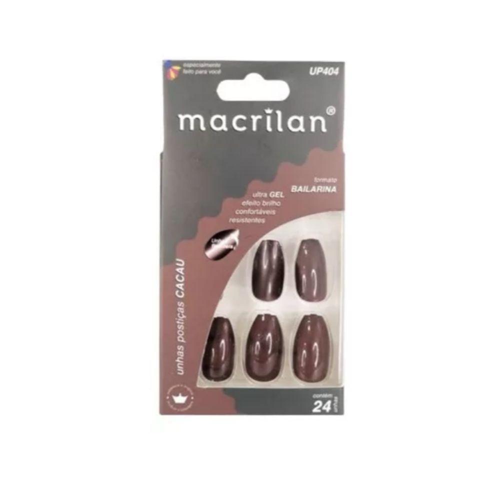 Macrilan Unhas Postiças Bailarina Cacau Up404 (24 Unidades) - 1