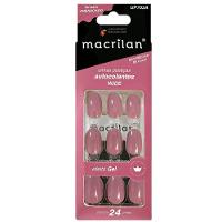 Macrilan Unhas Postiças Autocolantes Efeito Gel Nude Up703A (24 Unidades) - 1