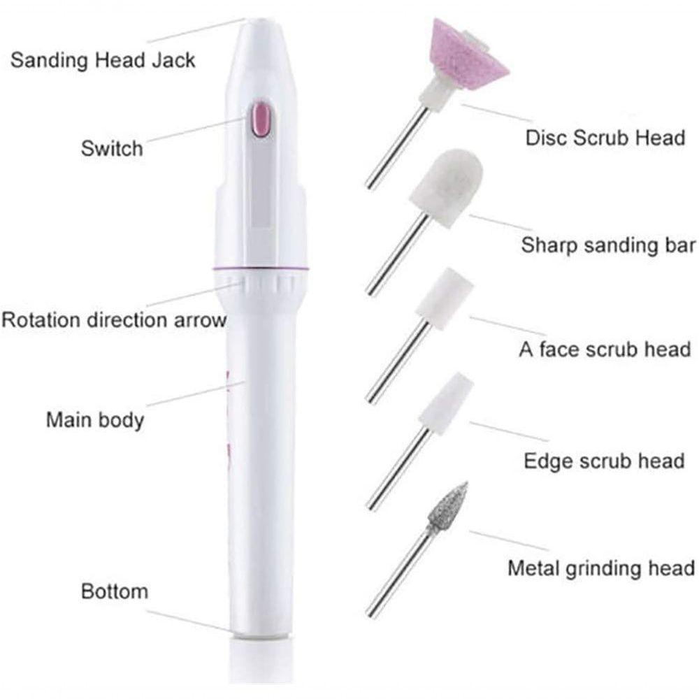 Kit Profissional De Manicure, Conjunto Elétrico De Manicure A Pilha + Lixa De Unhas 05 +30+12 Lixas - 2