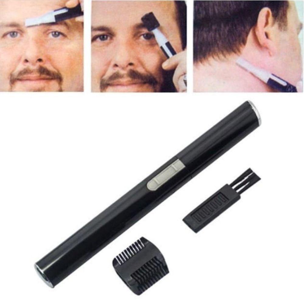 Mini Depilador Apara Pelos Rosto Buço Sobrancelhas Homens Preto - 1