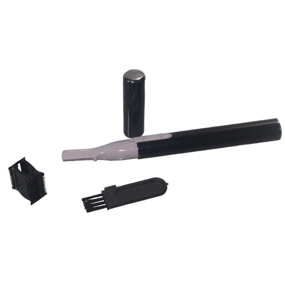 Mini Depilador Apara Pelos Rosto Buço Sobrancelhas Homens Preto - 3