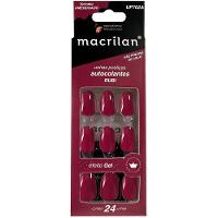 Macrilan Unhas Postiças Autocolantes Efeito Gel Rubi Up702A (24 Unidades) - 1