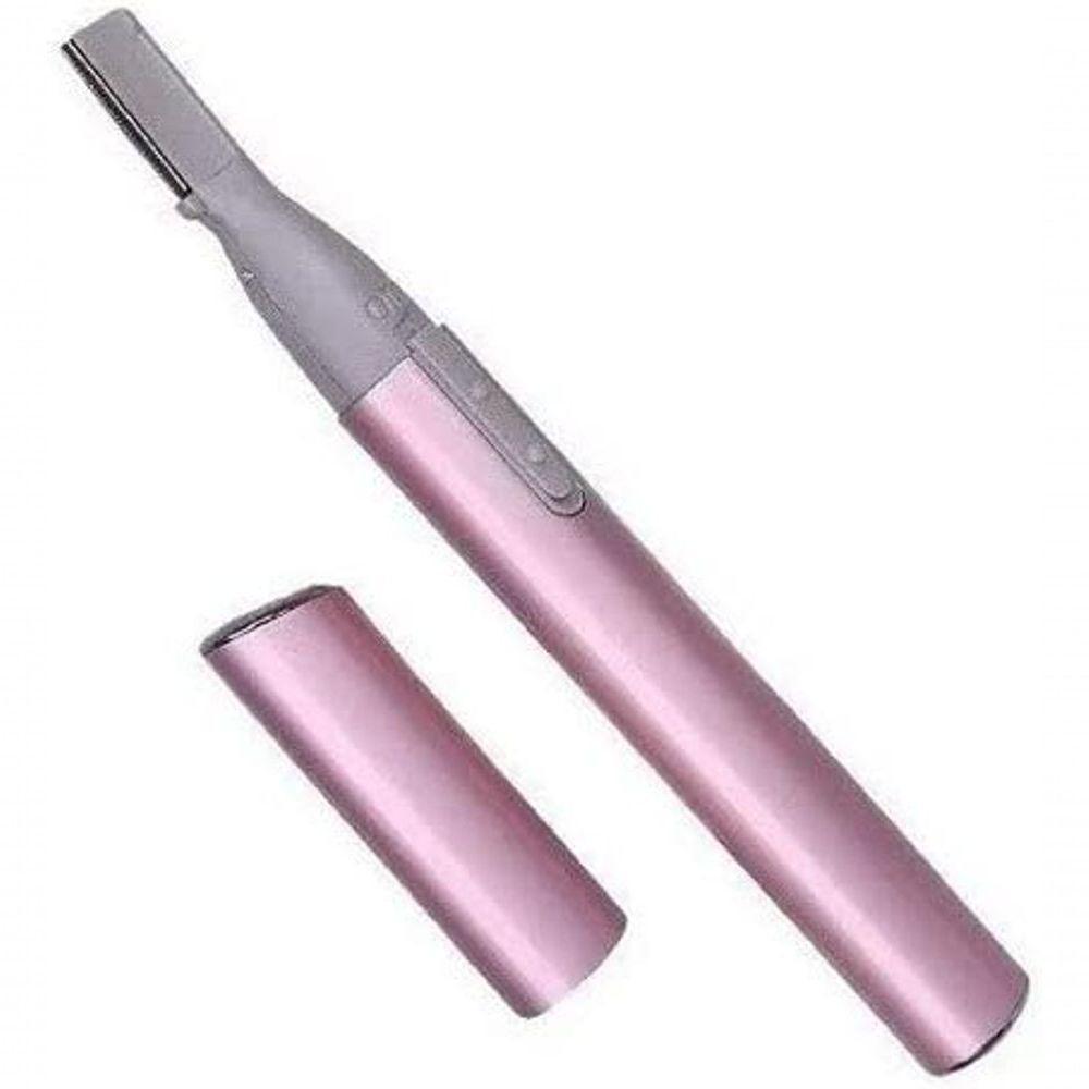 Mini Depilador Elétrico Sobrancelhas Buço Caneta Rosa Depiladora - 2