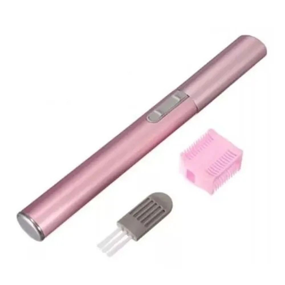 Mini Depilador Elétrico Sobrancelhas Buço Caneta Rosa Depiladora - 3