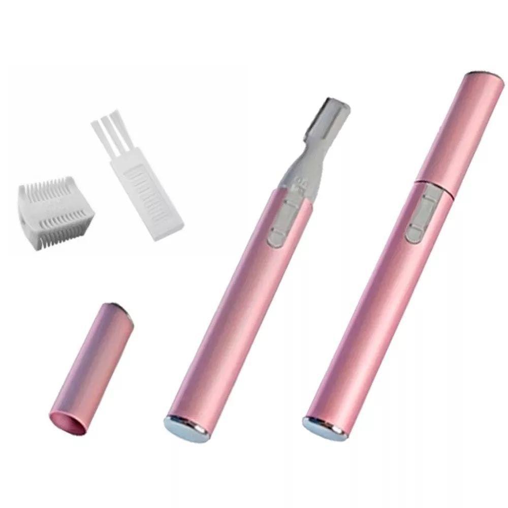 Mini Depilador Elétrico Sobrancelhas Buço Caneta Rosa Depiladora - 5