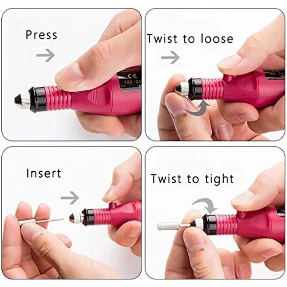 Lixadeira Unha Lixa Elétrica Bloco Motor Bivolt Profissional. - 4