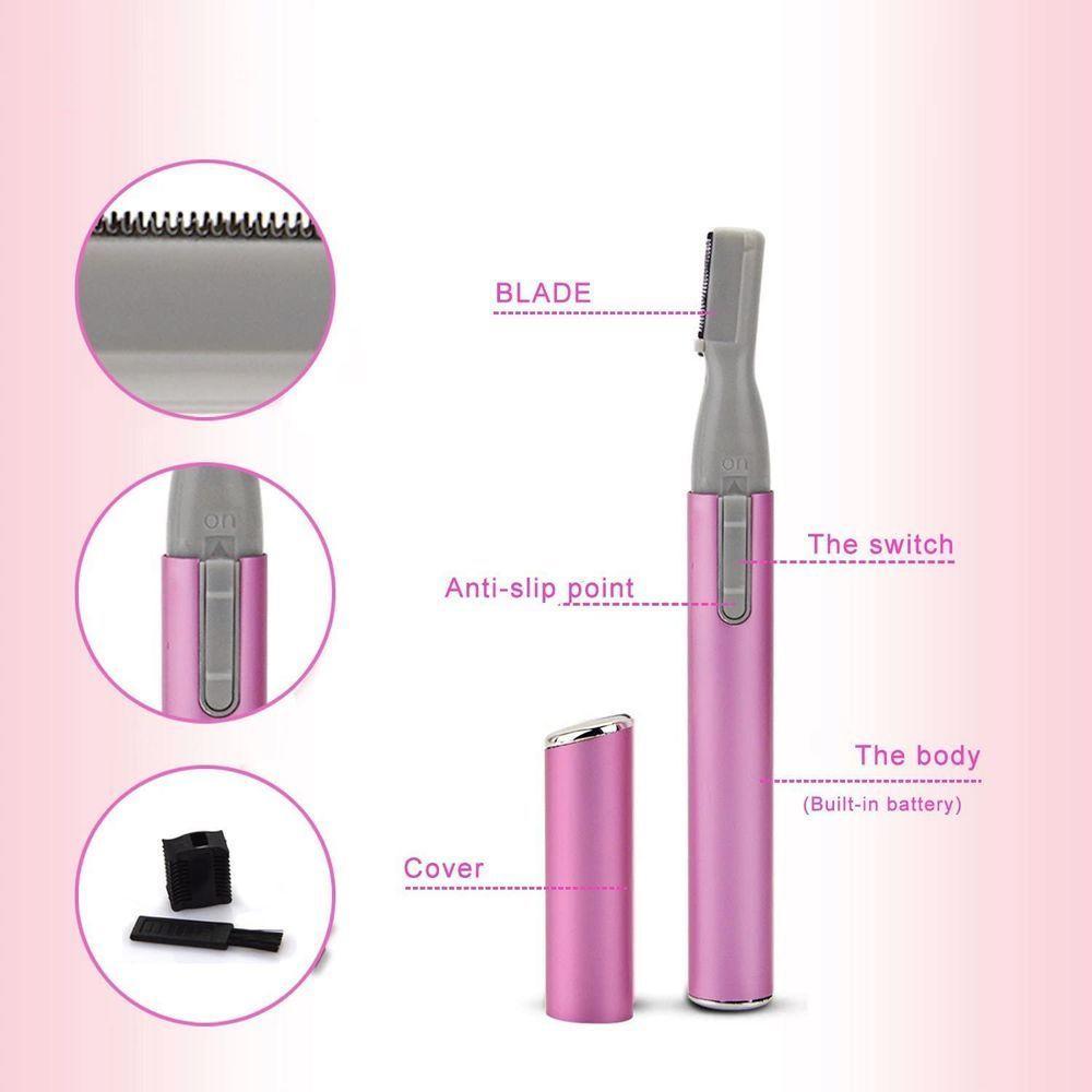 Mini Aparador Depilador De Rosto Eletrico New Skysuper Caneta Rosa - 6