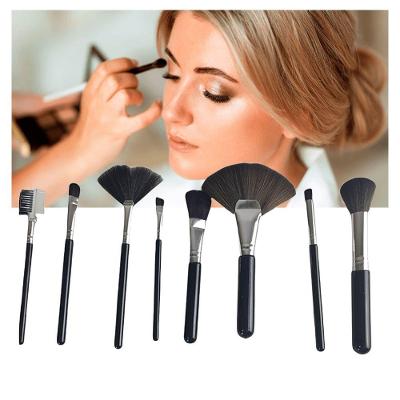 Pincel Kit 8 Peças Maquiagem Sombra Corretivo