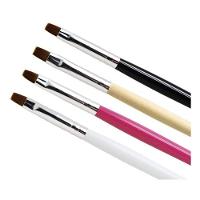 Pincel N4 Unha Gel Uv Led Acrigel Fibra Porcelana Profission - 1