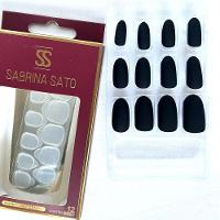Sabrina Sato Unhas Postiças Autocolantes Preto Ss2192 Com 12 - 2