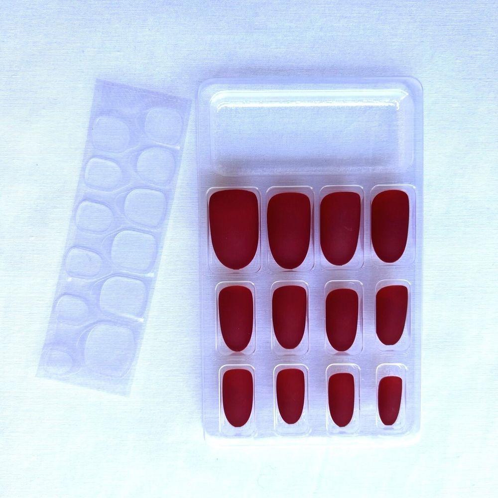 Sabrina Sato Unhas Postiças Autocolantes Vermelho Ss2192-5 Com 12 - 2