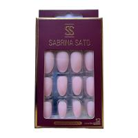 Sabrina Sato Unhas Postiças Autocolantes Rosa Claro Ss2192-1 Com 12 - 1