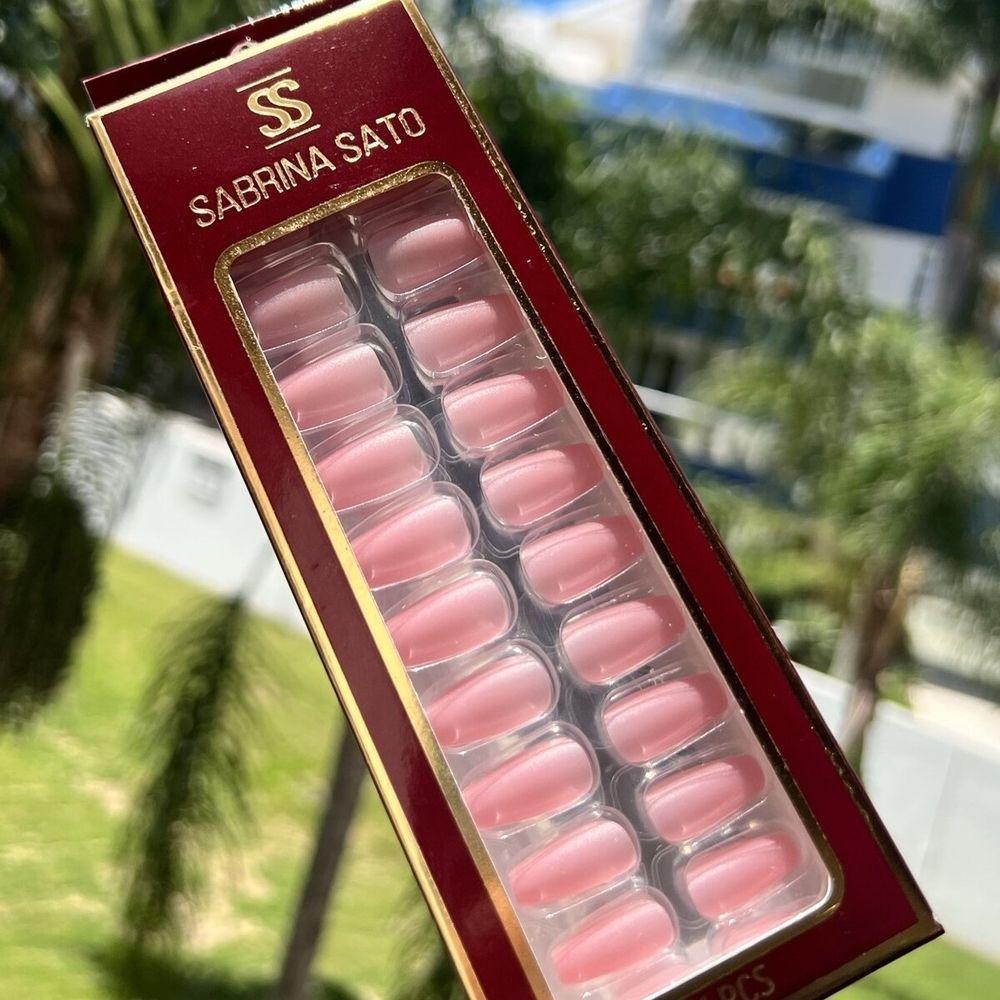 Sabrina Sato Unhas Postiças Autocolantes Nude Rosado Médio Ss2376-6 Com 24 - 2