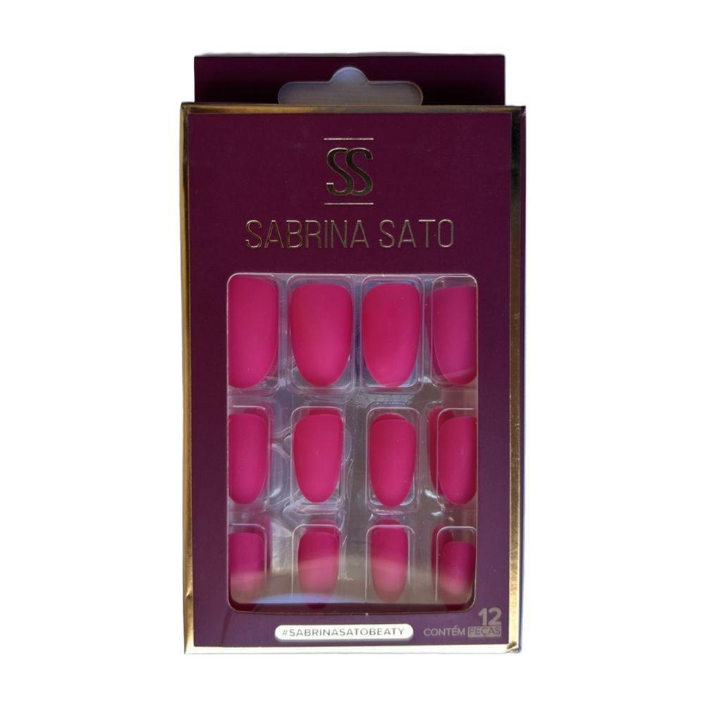 Sabrina Sato Unhas Postiças Autocolantes Pink Ss2192-3 Com 12 - 1
