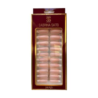 Sabrina Sato Unhas Postiças Autocolantes Decoradas Formato Bailarina Ss2371-2 Com 24