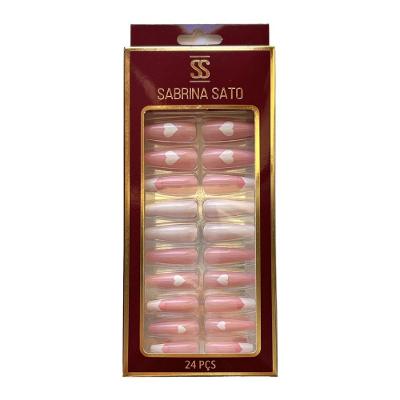 Sabrina Sato Unhas Postiças Autocolantes Decoradas Formato Bailarina Ss2371-3 Com 24
