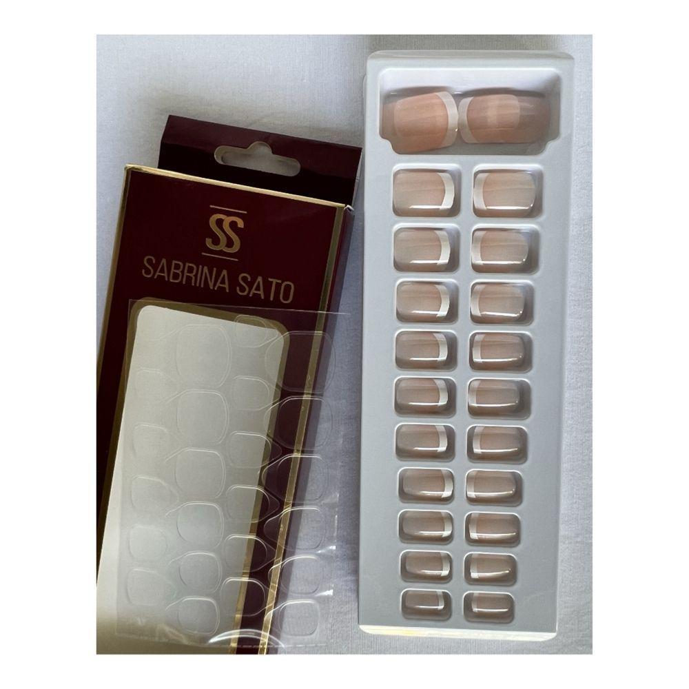 Sabrina Sato Unhas Postiças Autocolantes - Francesinha Tradicional Ss2370-1 Com 24 - 2