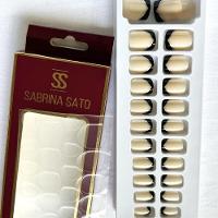 Sabrina Sato Unhas Postiças Autocolantes - Com Decoração Preta Ss2370-7 Com 24 Peças - 2