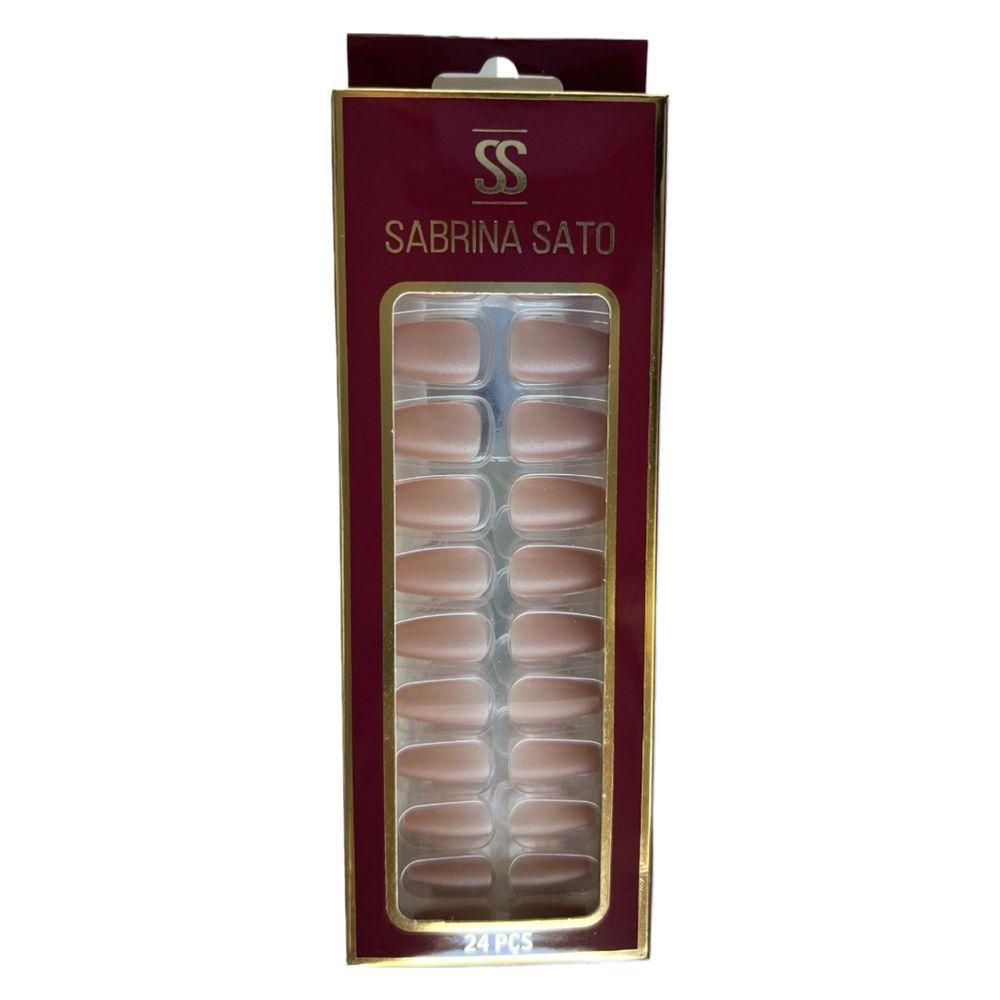 Sabrina Sato Unhas Postiças Autocolantes Nude Bege Médio Ss2376-5 Com 24 - 1