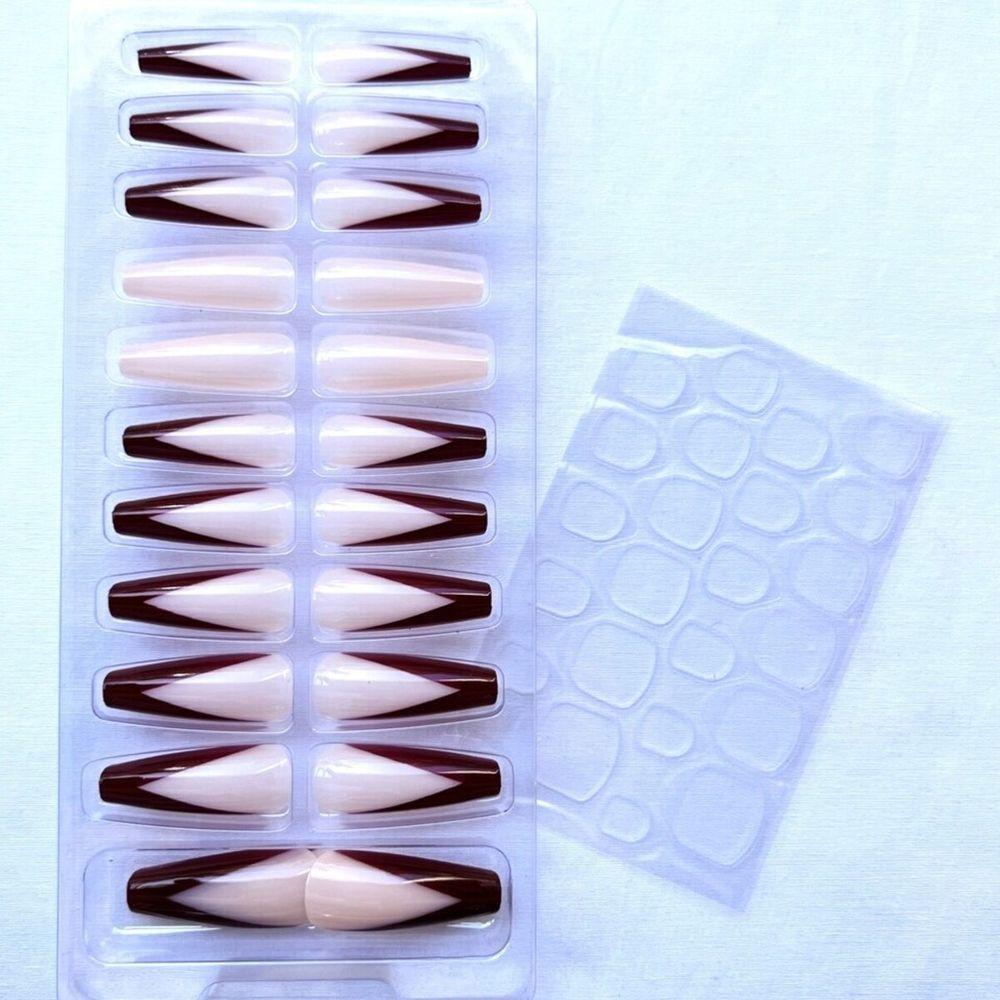 Sabrina Sato Unhas Postiças Autocolantes Decoradas Formato Bailarina Ss2372-5 Com 24 - 2