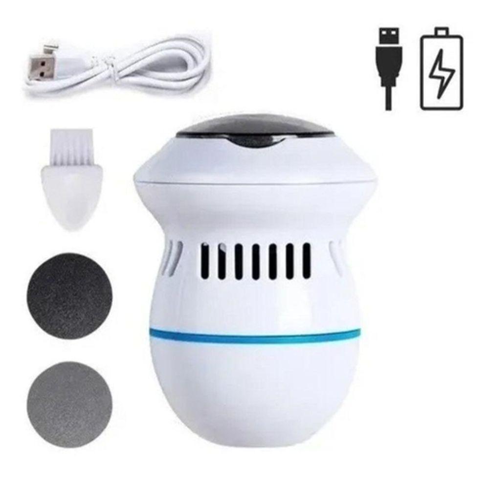 Removedor De Calos Aparelho Lixadeira Usb E Pilhas- Lixa Elétrica P/ Mãos Pés Arrendondada - 4