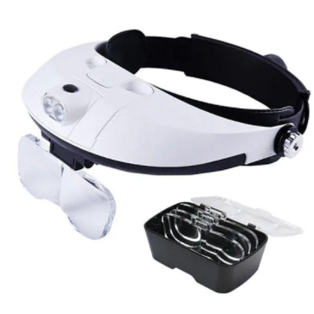 Lupa Cabeça Luz Led Estética Iluminação Acompanha 5 Lentes - 1