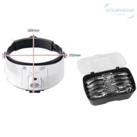 Lupa Cabeça Luz Led Estética Iluminação Acompanha 5 Lentes - 2