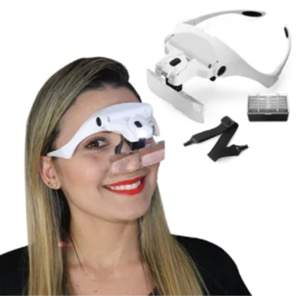 Lupa Cabeça Oculos Com Led 5 Lentes Top A Pilha - 4