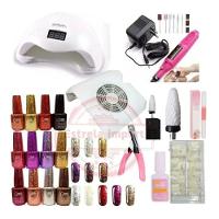 Kit Esmalte Tips Sorriso Alicate Cola Unha Cabine Lixa - 1