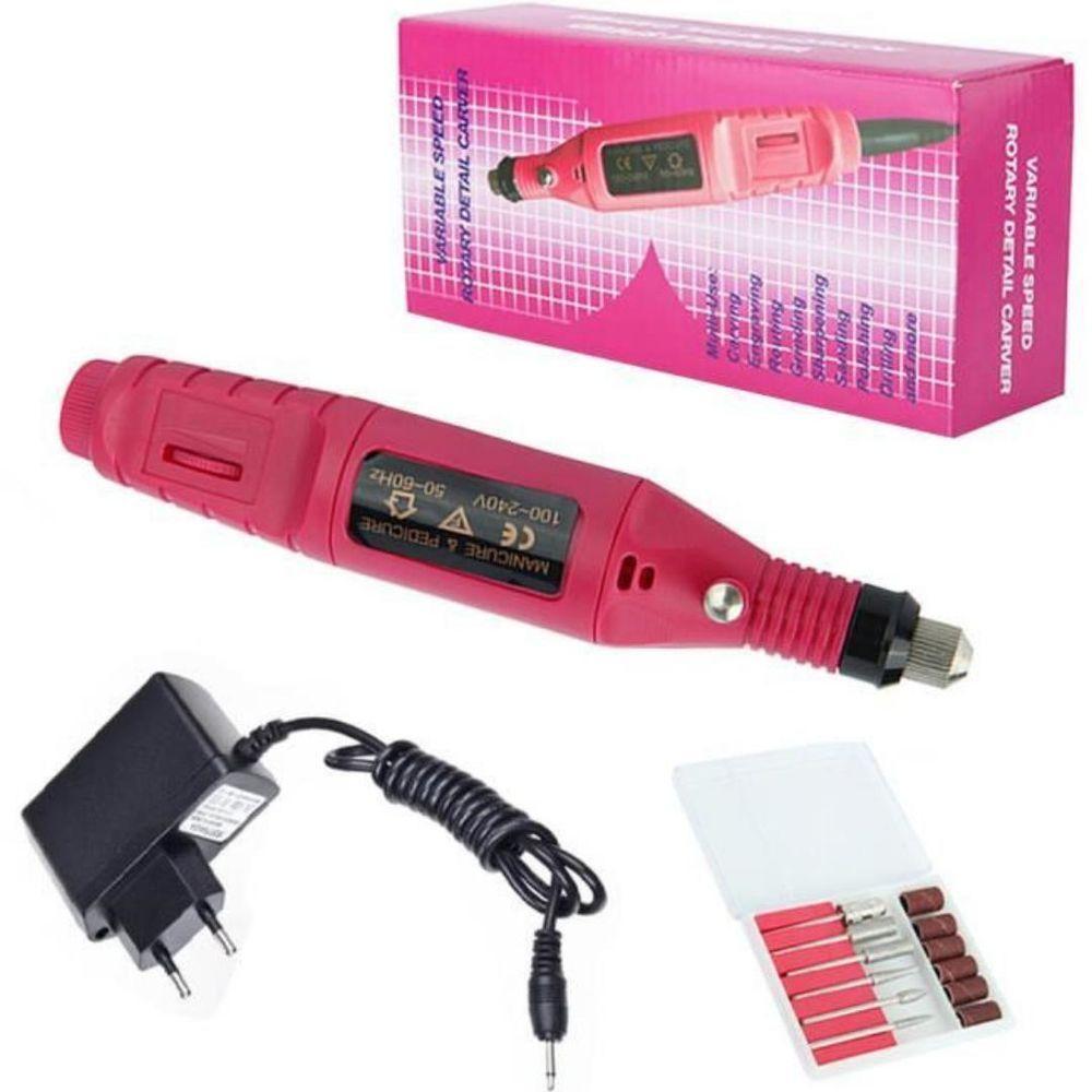 Kit Lixa Lixadeira Motor Unhas Elétrica Profissional Bivolt - 1