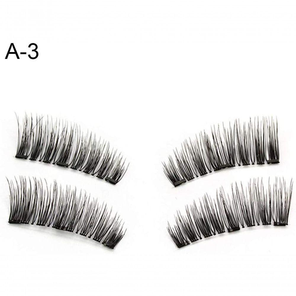 Cílios Postiços, 3D Magnético Natural Grosso Enxertia Cílios Com Pinça Dramático Grosso Longo Macio - 2