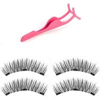 Cílios Postiços, 3D Magnético Natural Grosso Enxertia Cílios Com Pinça Dramático Grosso Longo Macio - 1