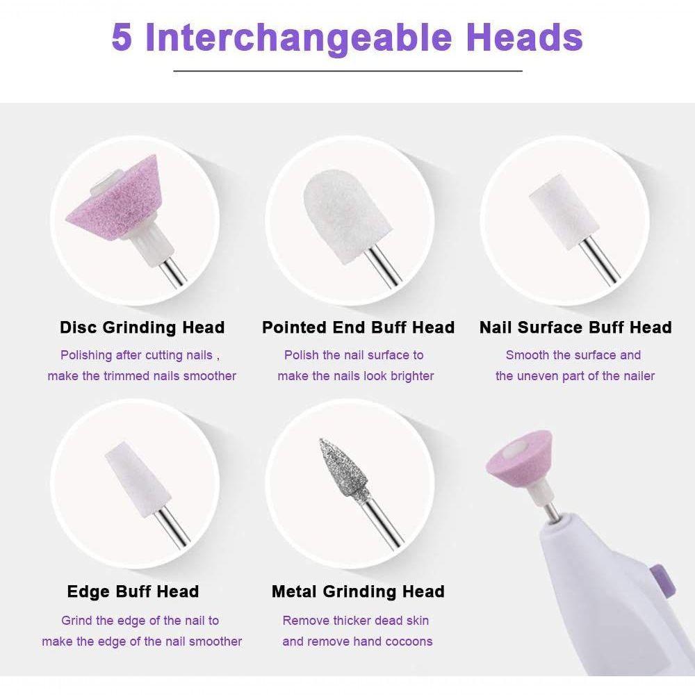 Máquina De Lixa Elétrica Portátil Para Unhas, Kit De Unhas, Kit De Manicure - 5