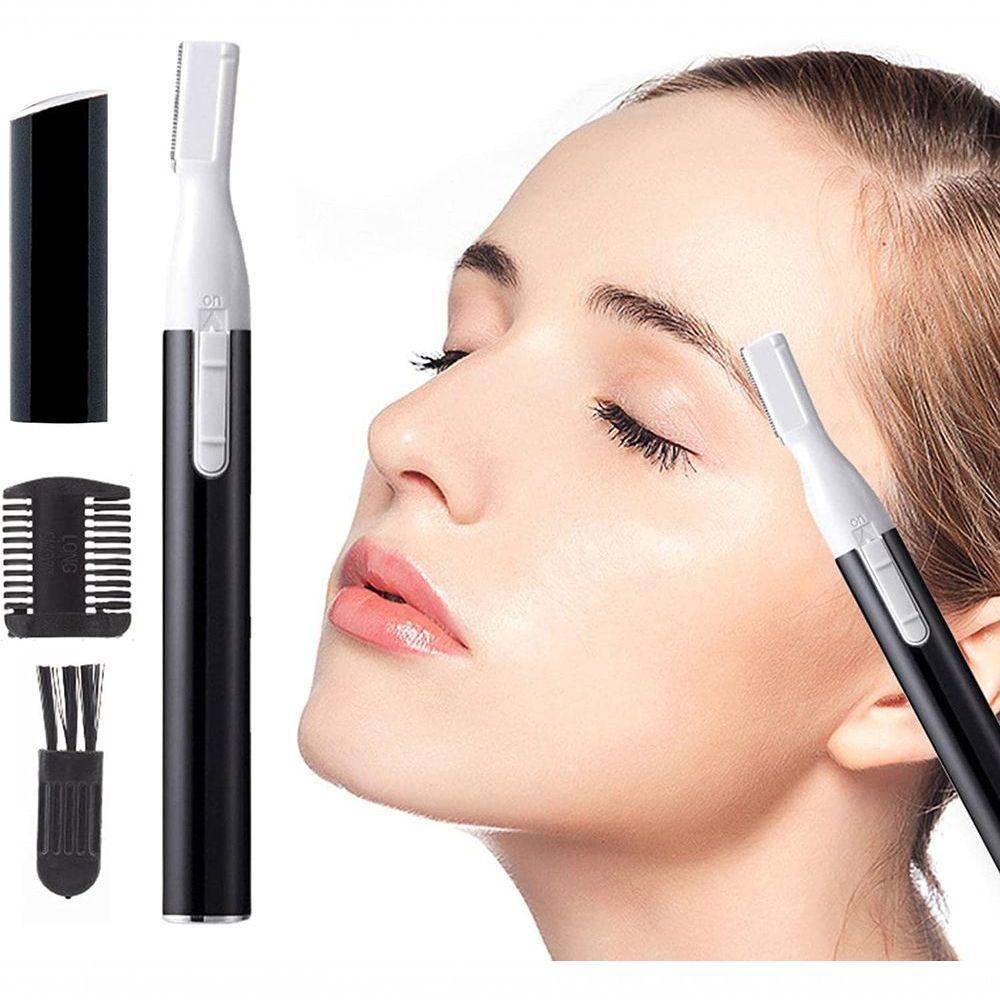 Máquina Depilador Aparador Pelos Orelha Nariz Sobrancelha Caneta Preta - 2
