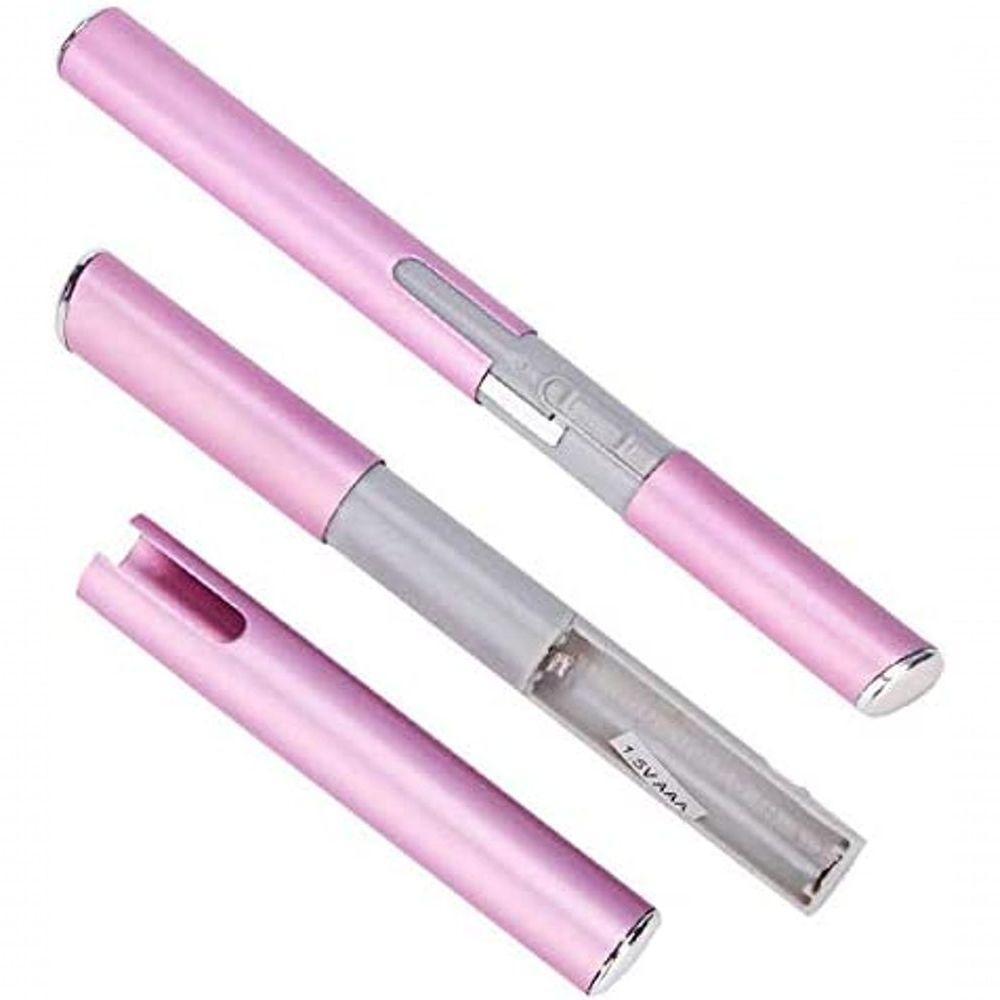 Aparador Depilador Pelos Nariz Sobrancelhas Orelhas Caneta Rosa - 1