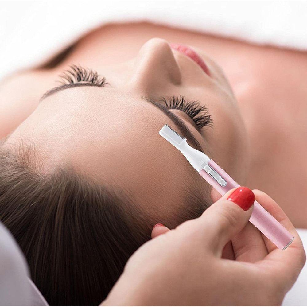 Aparador Depilador Pelos Nariz Sobrancelhas Orelhas Caneta Rosa - 3