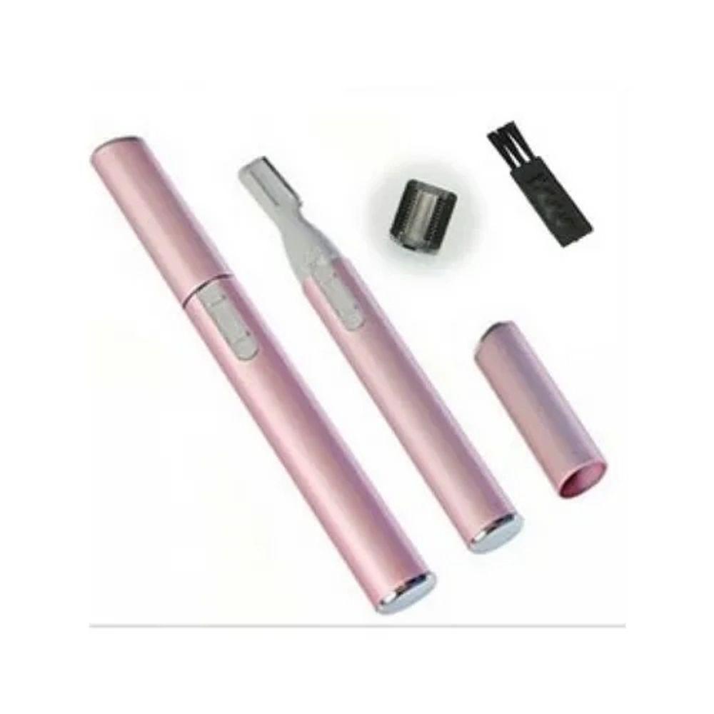Depilador Aparador De Pelos Nariz Sobrancelhas E Orelha Mulher Facial Caneta Rosa - 2