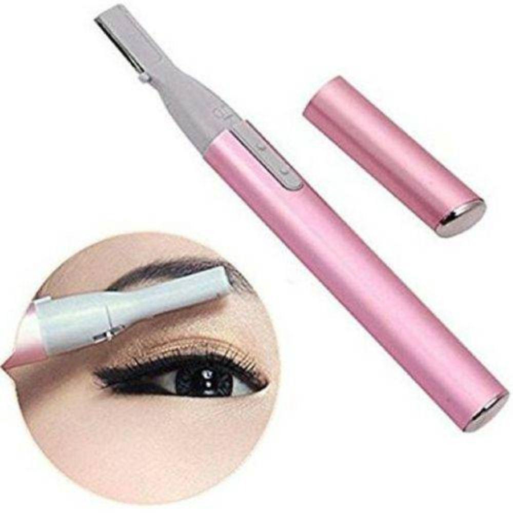 Depilador Aparador De Pelos Nariz Sobrancelhas E Orelha Mulher Facial Caneta Rosa - 3