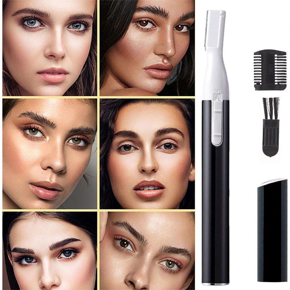 Mini Depilador Aparador Eletric Masculino -barba Bigode Nariz Caneta Preta - 4