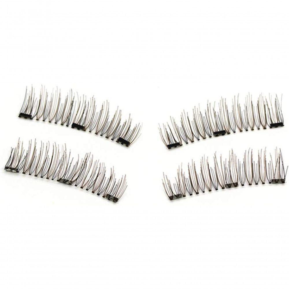 Cílios Postiços, 3D Magnético Natural Grosso Enxertia Cílios Dramático Grosso Longo Macio Com Pinça - 2