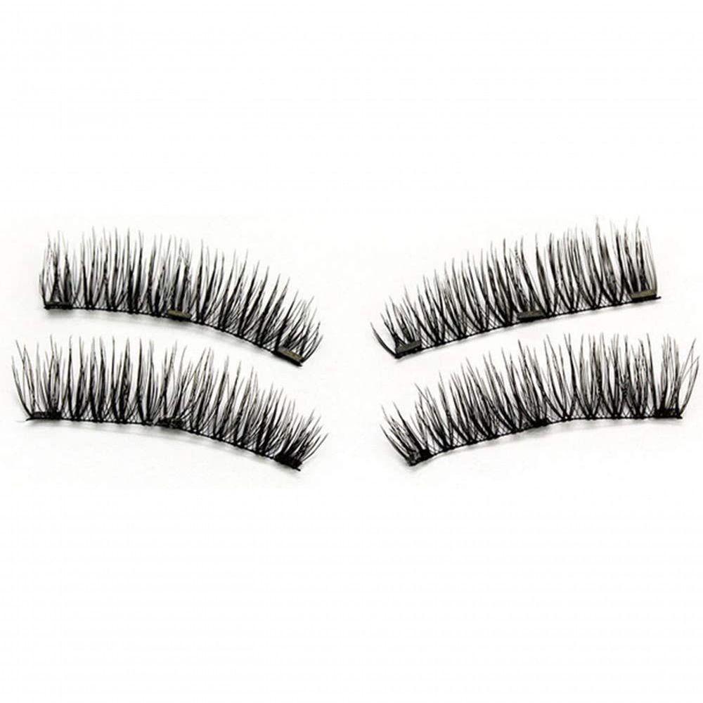 Cílios Postiços, 3D Magnético Natural Grosso Enxertia Cílios Dramático Grosso Longo Macio Com Pinça - 4