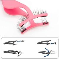 Cílios Postiços, 3D Magnético Natural Grosso Enxertia Cílios Dramático Grosso Longo Macio Com Pinça - 6